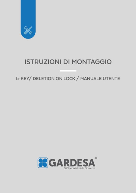 b-KEY/ DELETION ON LOCK / MANUALE UTENTE